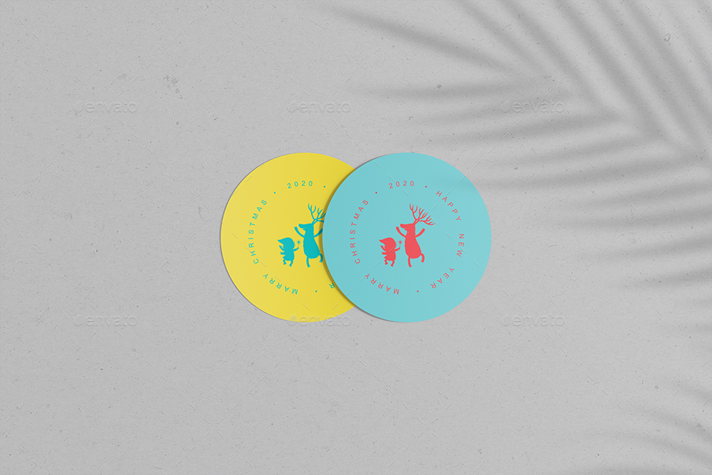 Round Cards / Stickers Mock-Ups Vol.1, Graphics | GraphicRiver