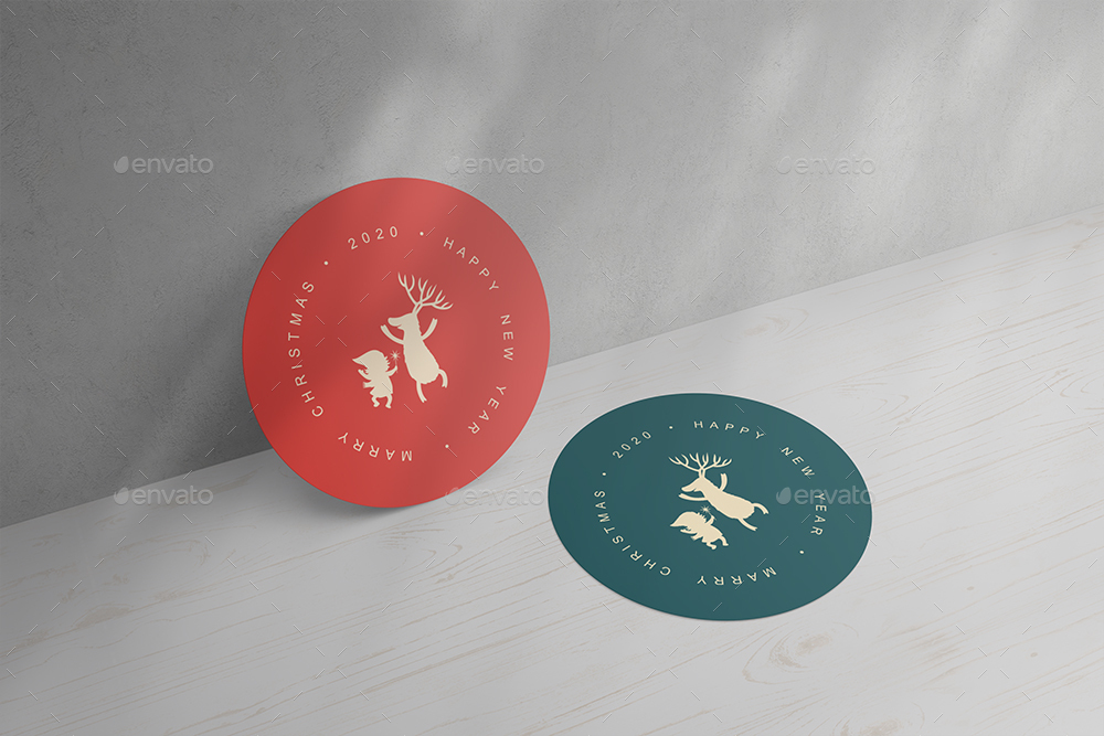 Round Cards / Stickers Mock-Ups Vol.1, Graphics | GraphicRiver