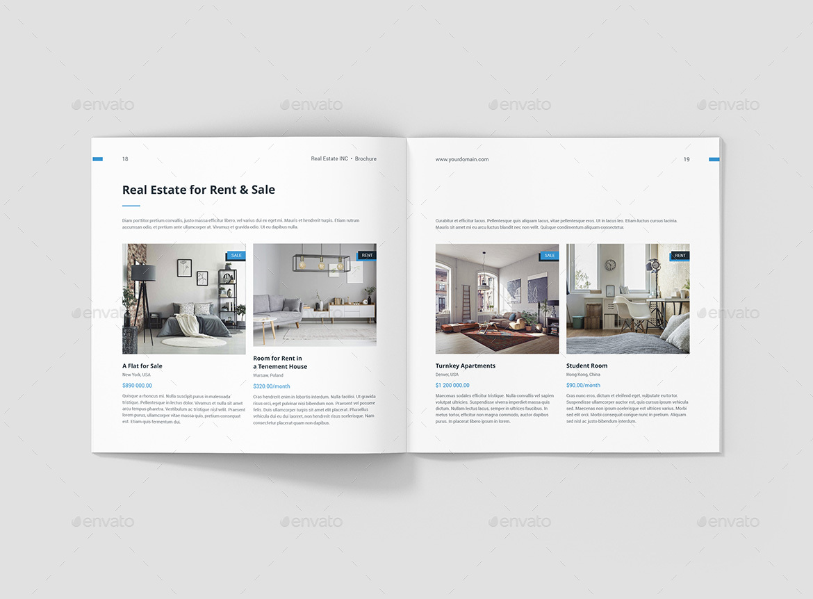 Real Estate Brochure Square, Print Templates | GraphicRiver