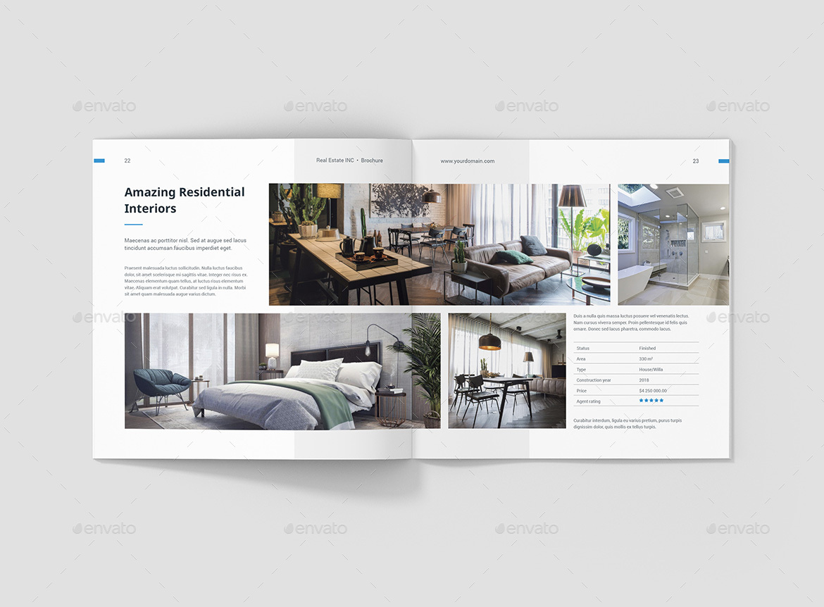 Real Estate Brochure Square, Print Templates | GraphicRiver