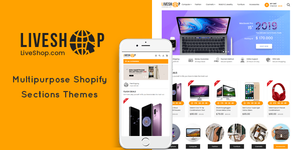 LiveShop – Multipurpose Drag & Drop Shopify Theme