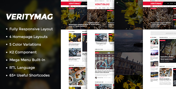 VerityMag – Creative News/Magazine Joomla Template