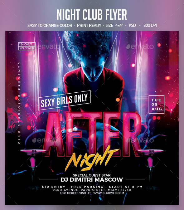 Night Club Flyer By Studiorgb Graphicriver