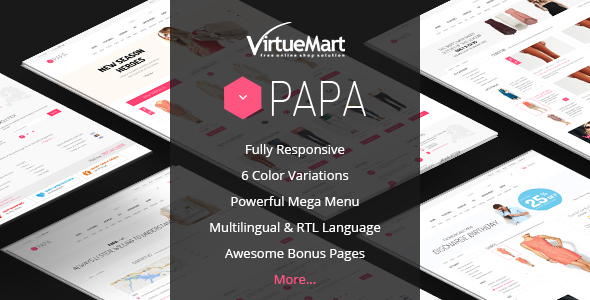Papa – Responsive Multipurpose VirtueMart Template
