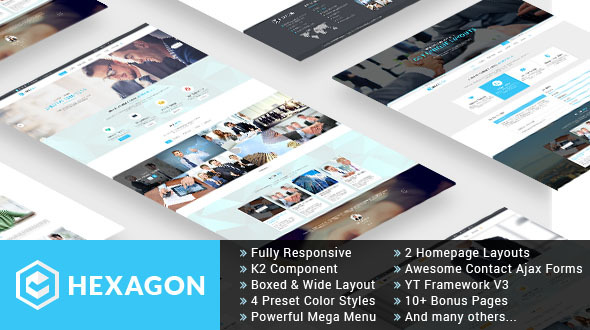 Hexagon – Responsive Multipurpose Business Joomla Template