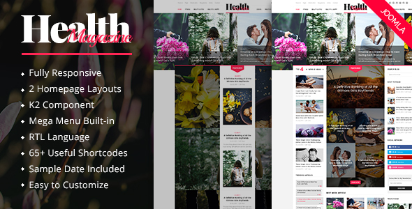 HealthMag – Multipurpose News/Magazine Joomla Template