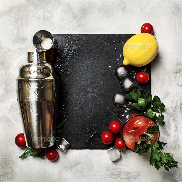 Bloody mary alcoholic cocktail - Stock Photo - Images