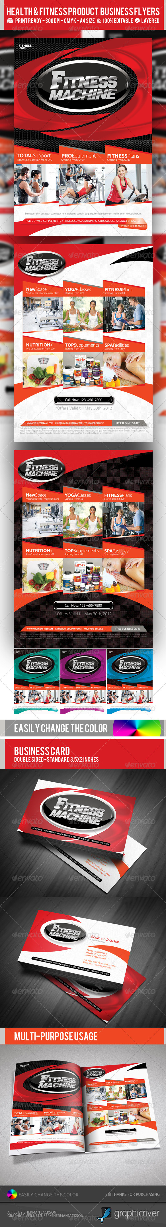 Multipurpose Fitness or Product Flyer PSD Template - Corporate Flyers