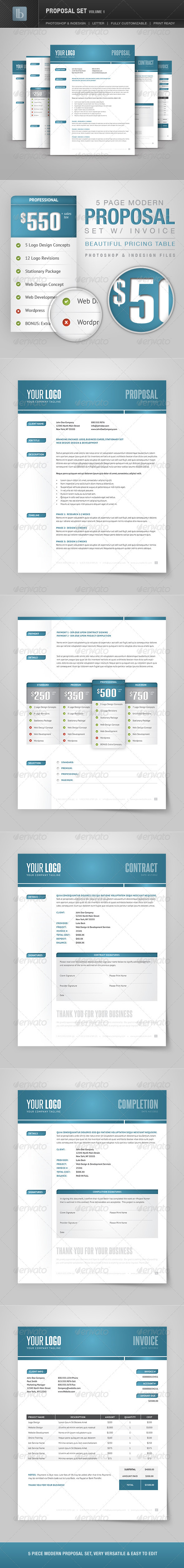 Proposal Set | Volume 1 - Proposals & Invoices Stationery