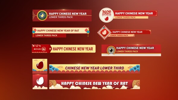Lower Third Pack of Chinese New Year(8 in 1)