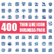 Thin Line Icons Business Pack