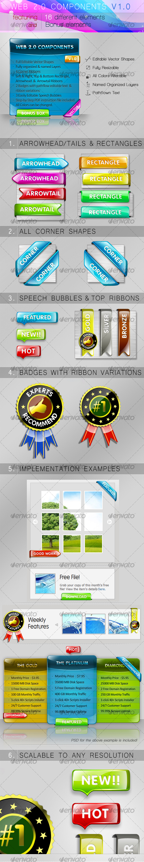 WEB 2.0 UI COMPONENTS V1.0 - Web Elements
