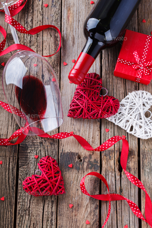 Gift for a romantic holiday Valentine's day - Stock Photo - Images