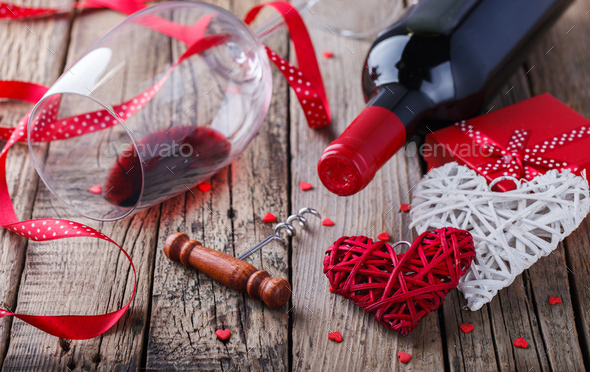 Gift for a romantic holiday Valentine's day - Stock Photo - Images