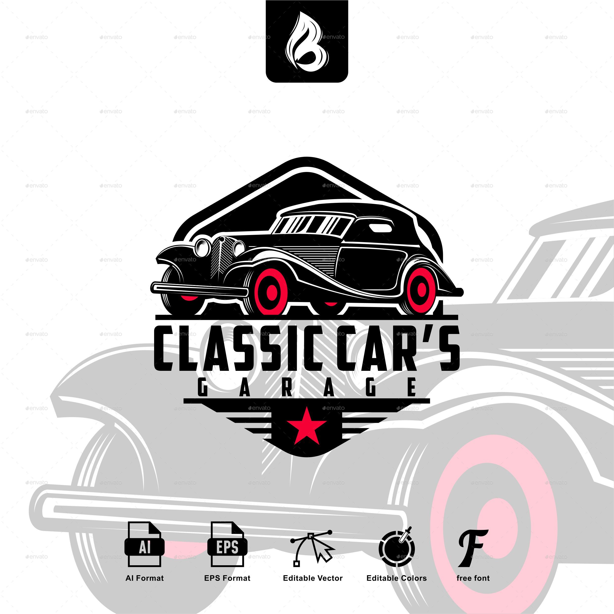 Classic Car's Logo, Logo Templates GraphicRiver