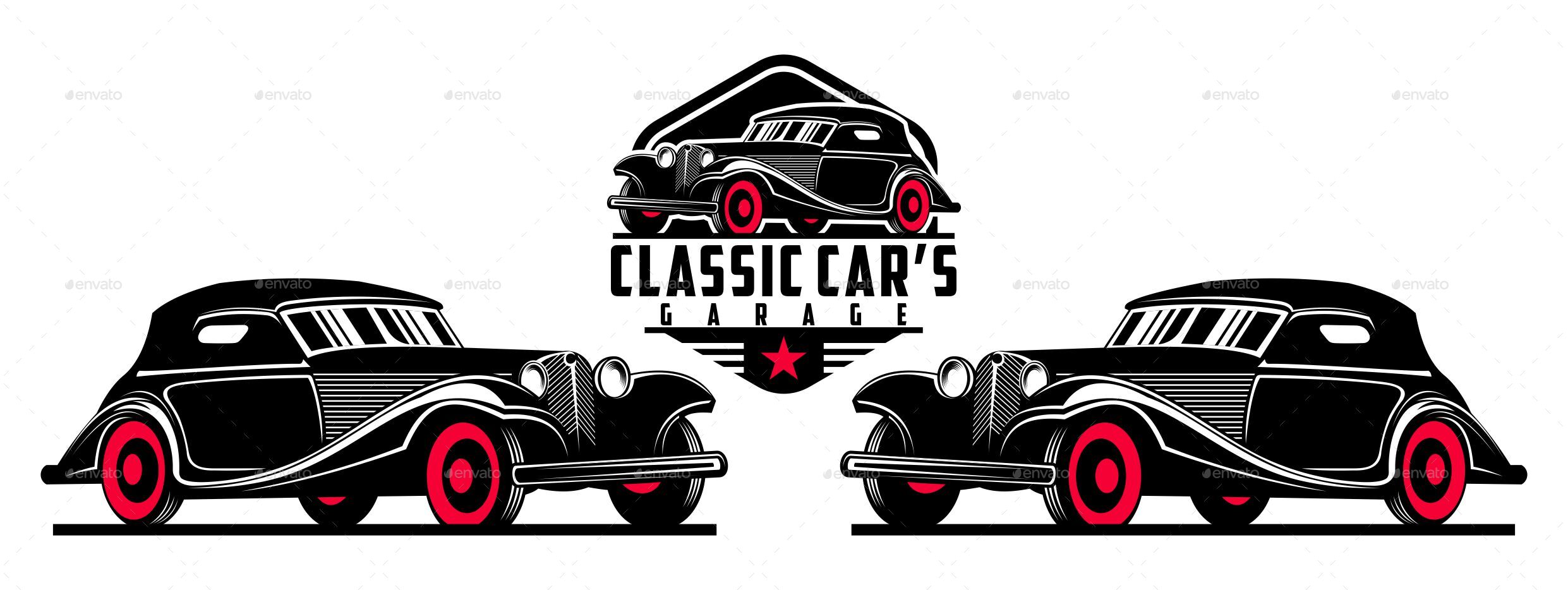 Classic Car's Logo, Logo Templates | GraphicRiver