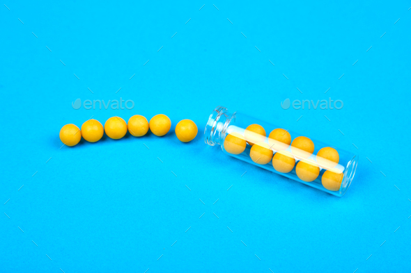 Minimalism style template for medical pills blog. - Stock Photo - Images