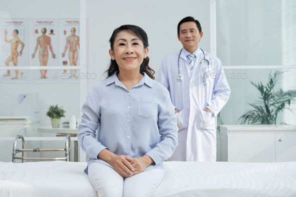 Smiling Senior Patient Posing for Photography - Stock Photo - Images