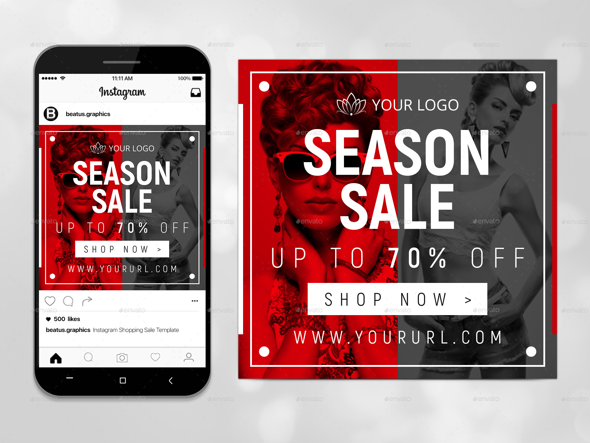 Instagram Sale Posts by BeatusGraphics GraphicRiver