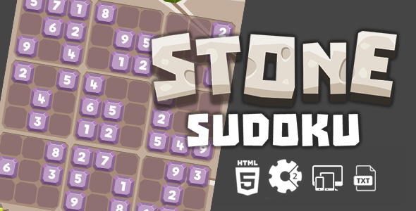 Stone Sudoku Construct 2 HTML5 Game