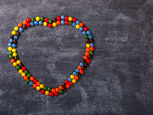 Background of Bright Colored Candy .Concept Holiday Valentine Day. - Stock Photo - Images