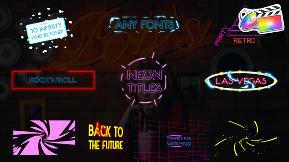 Neon Titles Pack | FCPX