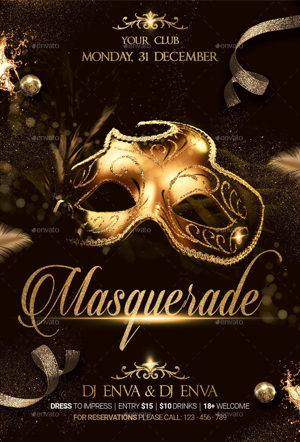 Masquerade, Print Templates | GraphicRiver