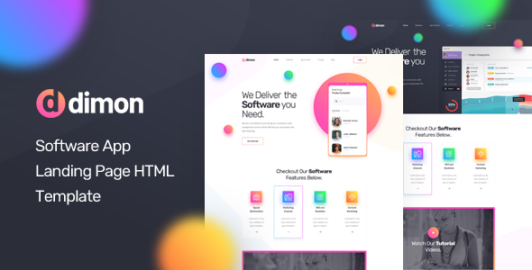 Special Dimon - Software App Landing Page HTML Template