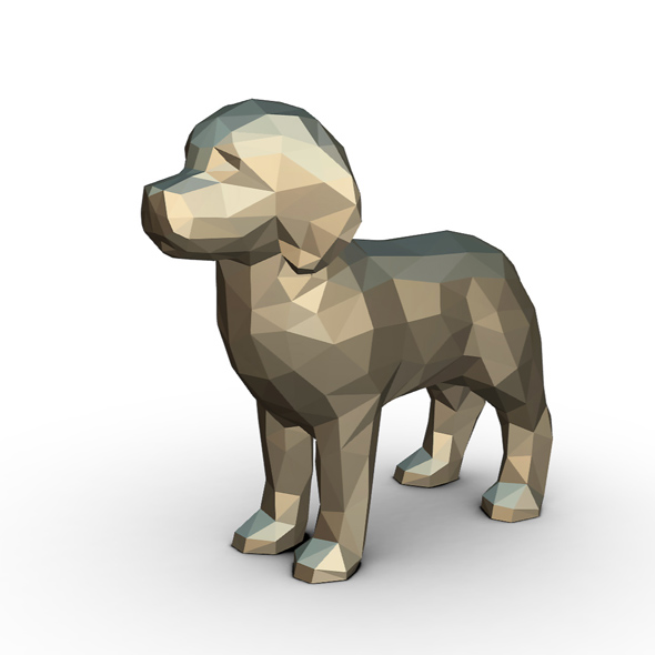 Golden labrador figure - 3Docean 25433560