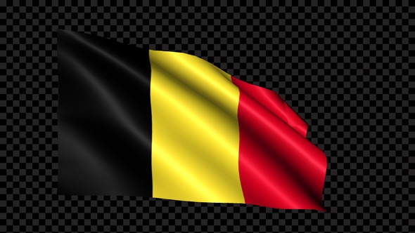 Belgium Flag Blowing In The Wind alt