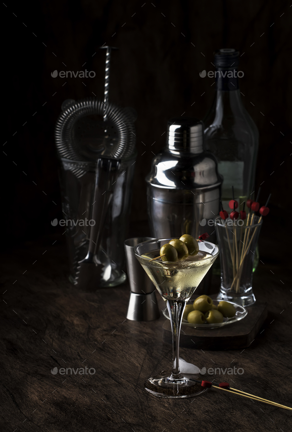 Classic Martini vodka cocktail - Stock Photo - Images