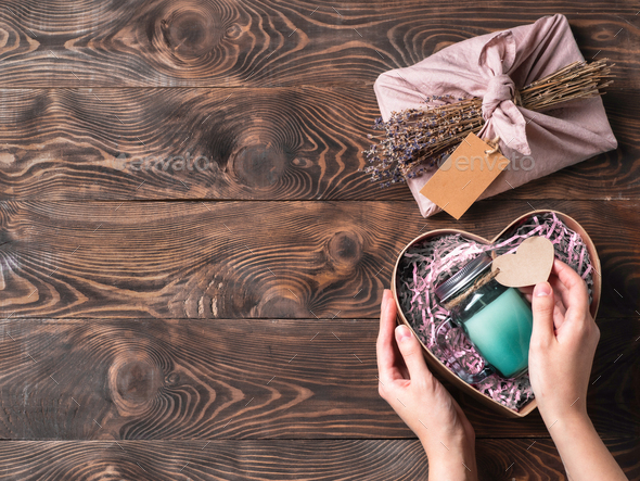 zero waste Valentine's Day concept, copy space - Stock Photo - Images