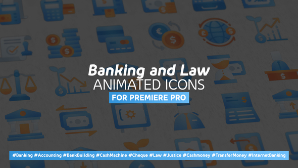 Banking and Law Modern Animated Icons - Mogrt