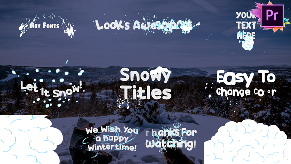 Snowy Titles | Premiere Pro MOGRT