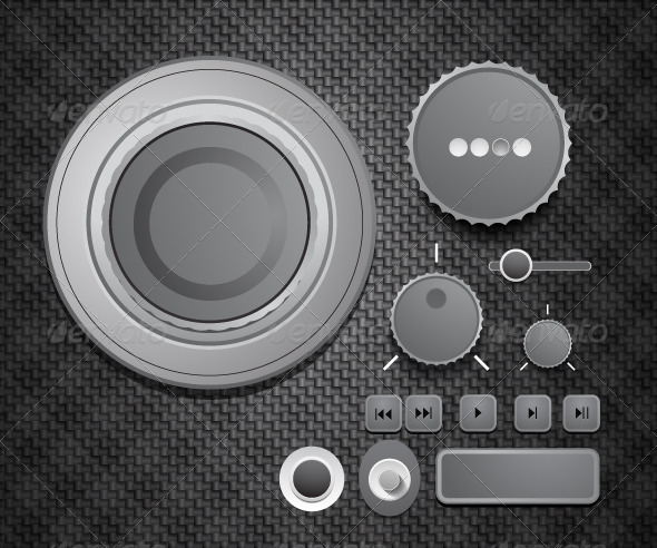 Vector Volume Control Buttons - Media Technology