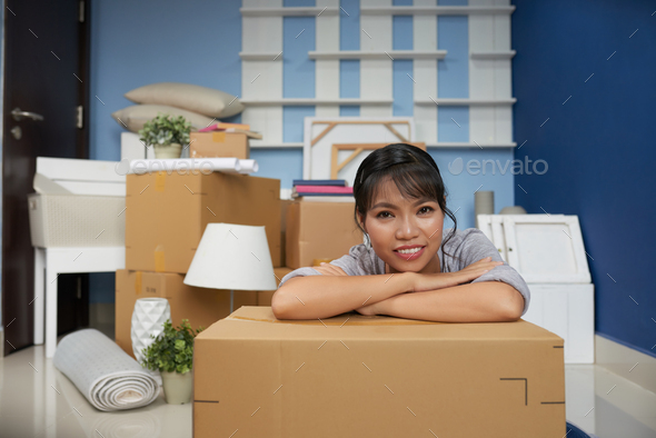 Woman Resting In New Flat - Stock Photo - Images