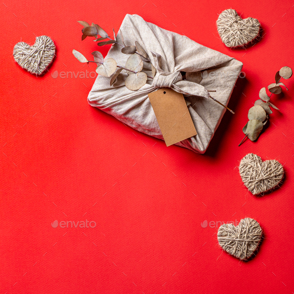 Zero waste Valentine's Day concept, copy space - Stock Photo - Images