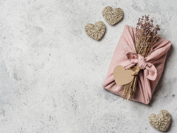 Zero waste Valentine's Day concept, copy space - Stock Photo - Images