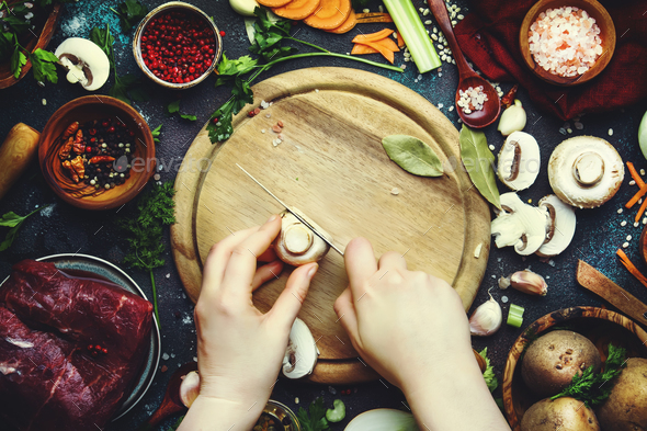 Healthy cooking and eating concept - Stock Photo - Images