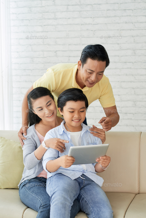 Enjoying Sunday with Parents - Stock Photo - Images