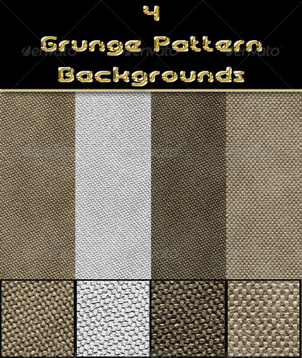4 Grunge Pattern Backgrounds