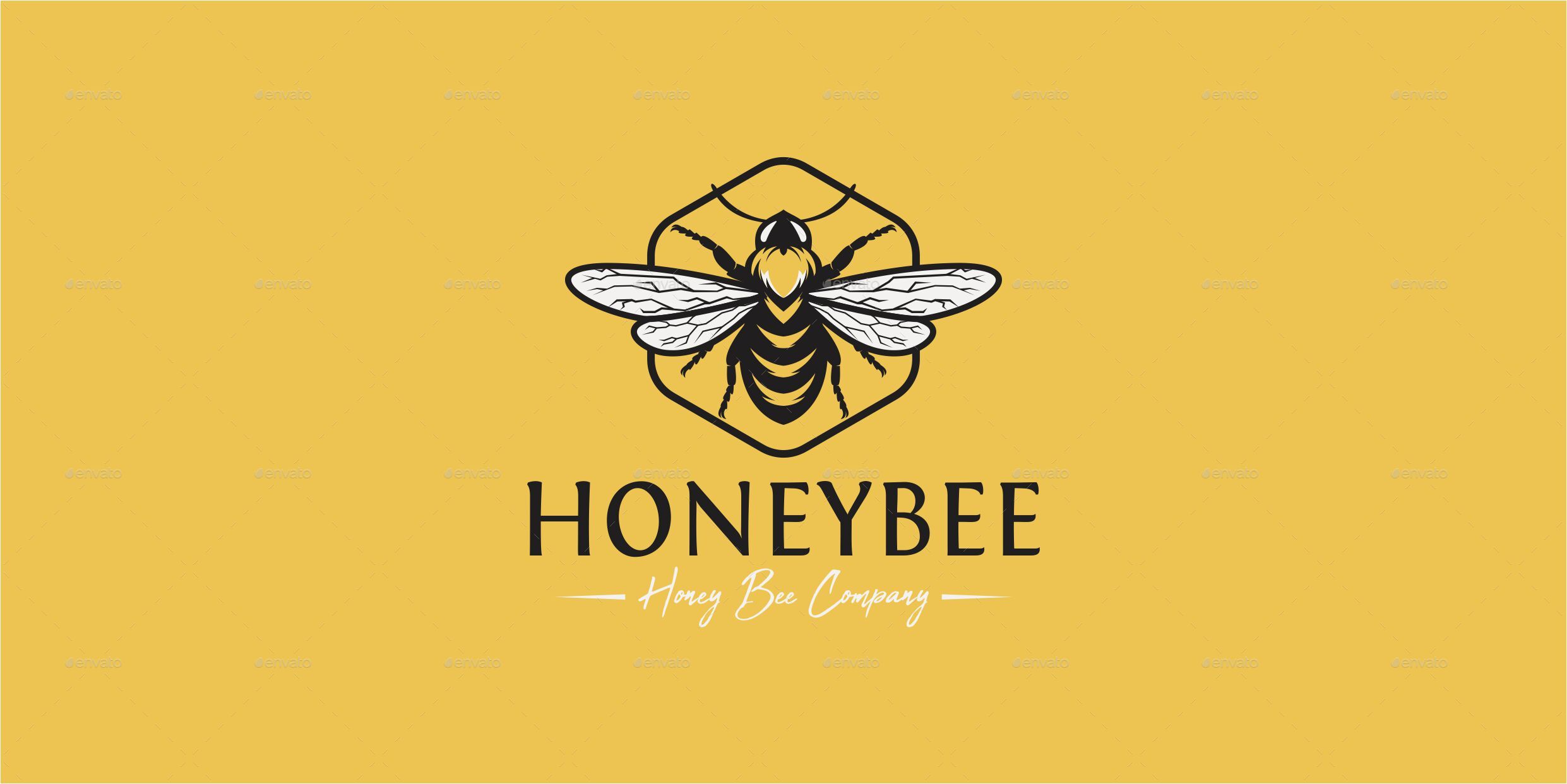 Honey Bee Logo, Logo Templates GraphicRiver