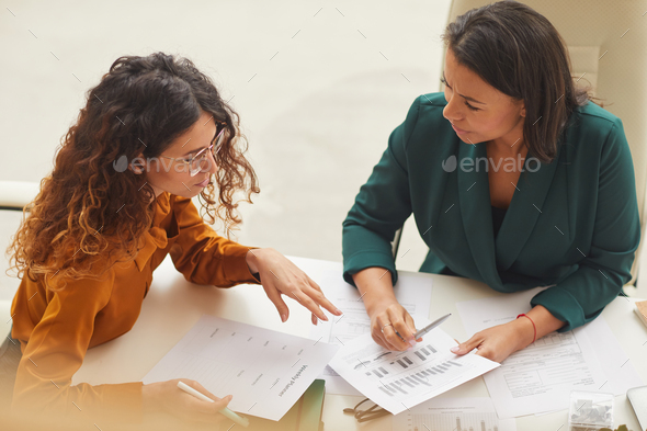 Two Budinesswomen Working In Pair - Stock Photo - Images