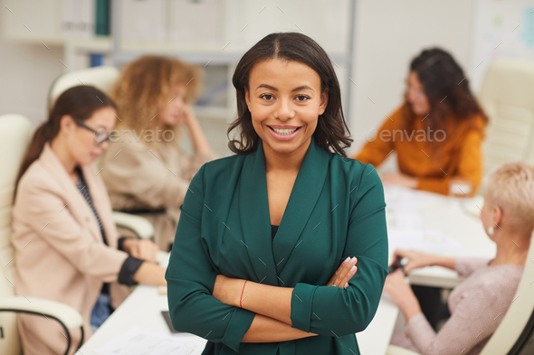 Stylish African American Businesswoman Portrait - Stock Photo - Images