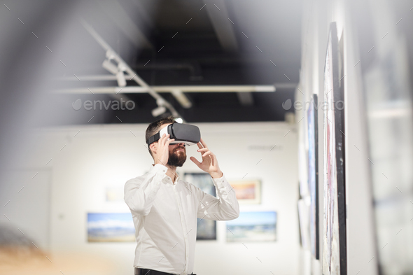 VR in Art Museum - Stock Photo - Images