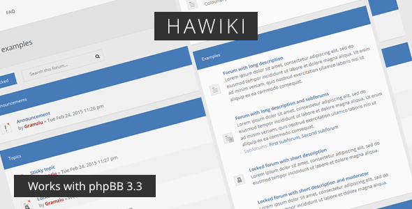 Hawiki - Forum Theme