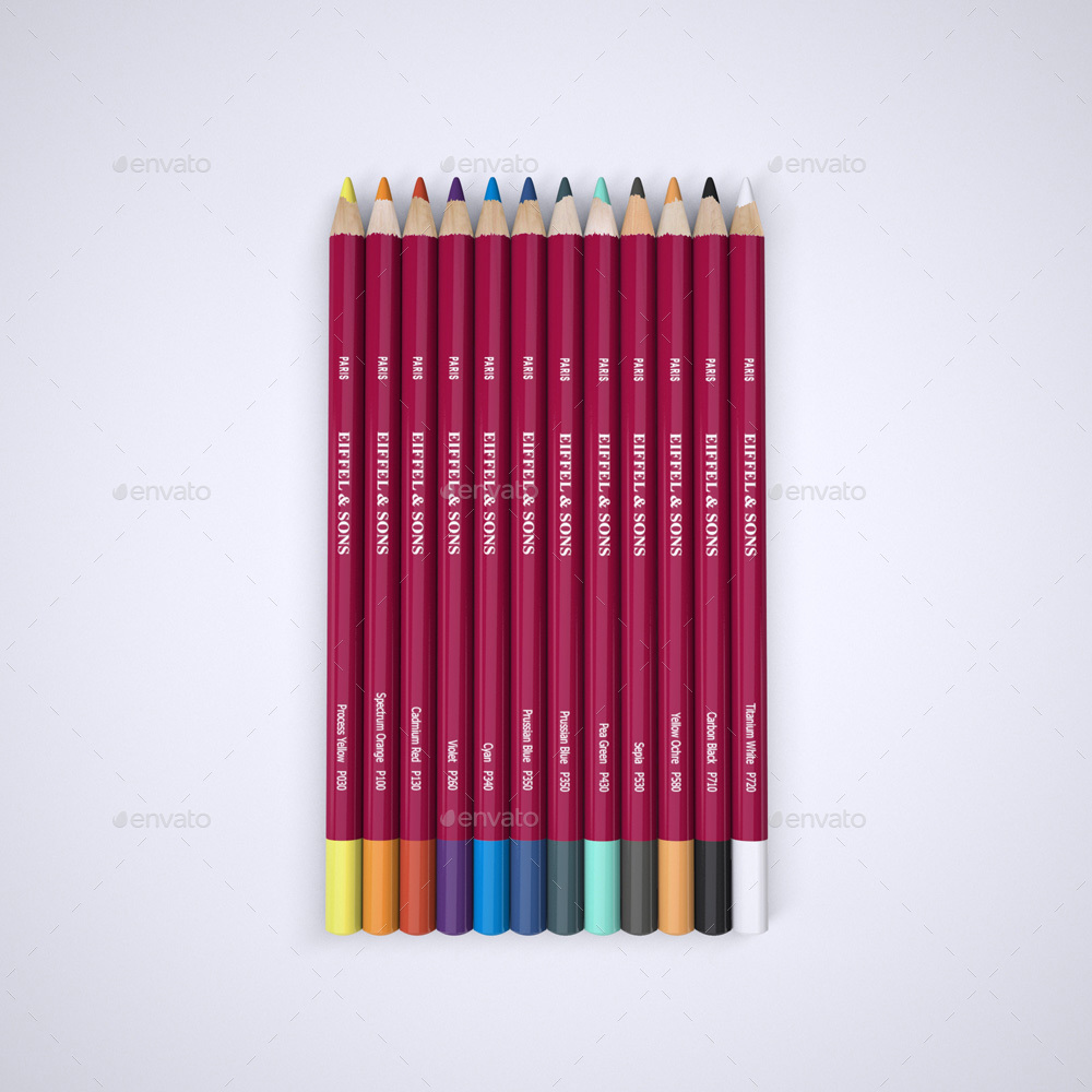 Download Colored Pencil Tin Set Mock Up By Sanchi477 Graphicriver