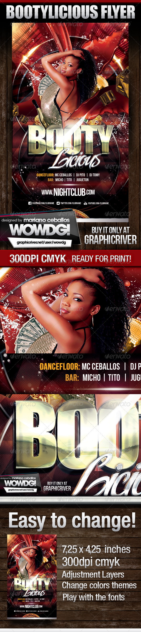 Bootylicious Party Flyer - Flyers Print Templates