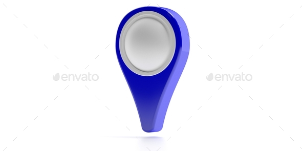 Map marker isolated on white background. 3d illustration - Stock Photo - Images