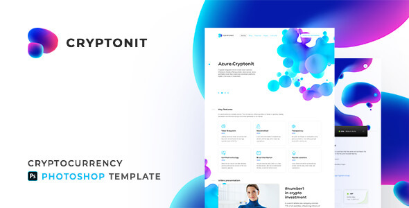 Cryptonit – Cryptocurrency ICO Template for Photoshop